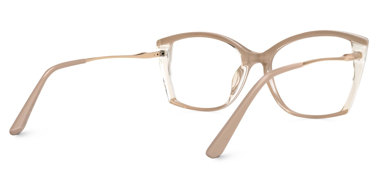 Geometric Bessie Beige Glasses deals -Zeelool Glasses3