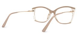 Bessie Geometric Beige Glasses3
