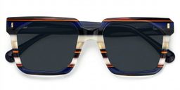 Laguer Blue Rectangle Sunglasses1