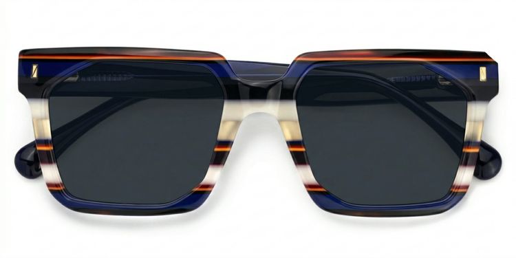 Laguer Blue Rectangle Sunglasses