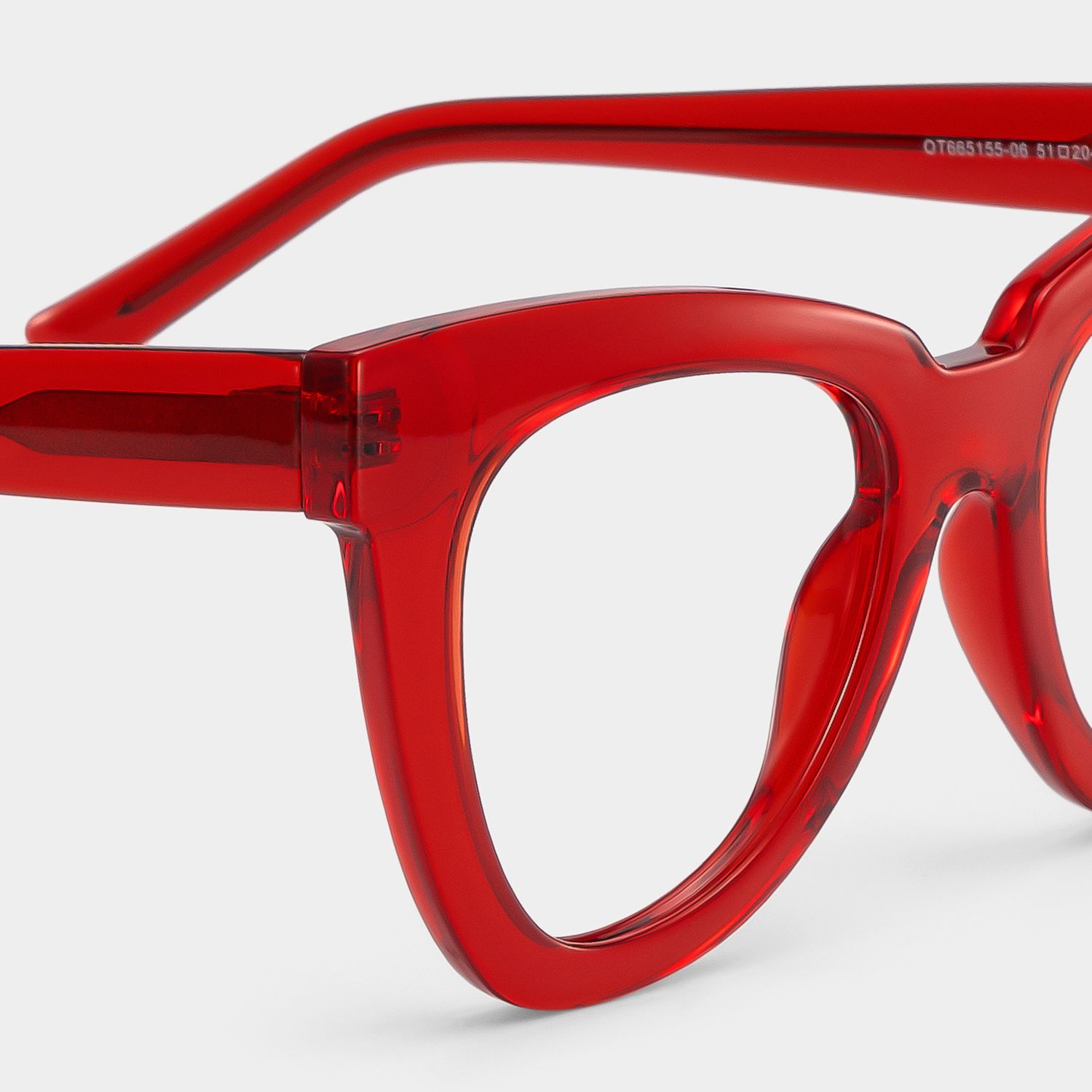 Yaser Cat-eye Red Eyeglasses and Acetate Frames4