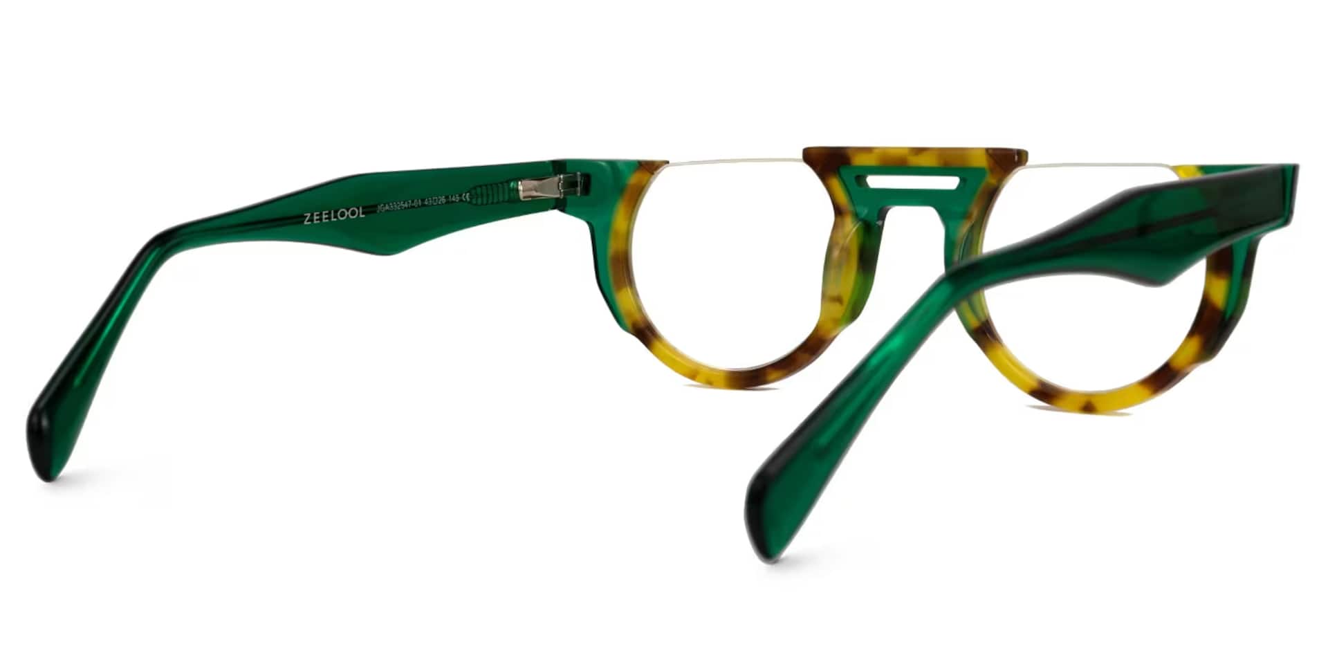 Mastin Round Tortoise Half Frame Glasses4