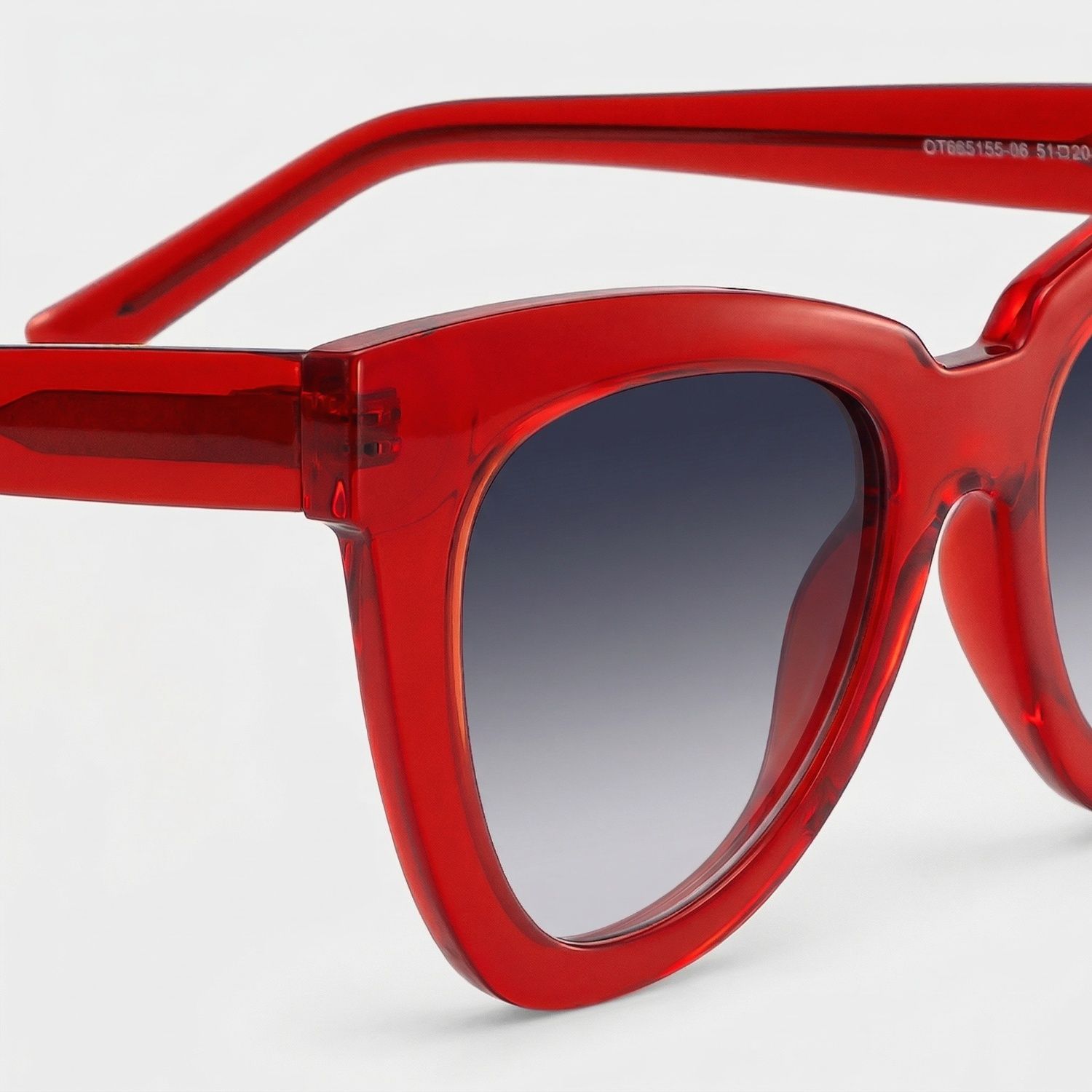 Yaser Cat-eye Red Eyeglasses and Acetate Frames4