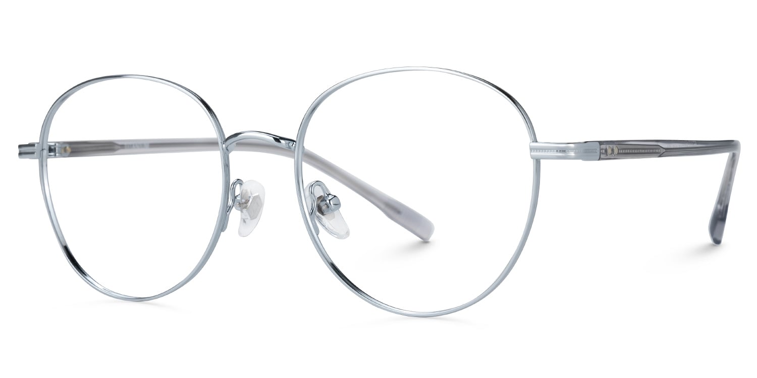 Titanium Celena Eyeglasses, Celena Round Glasses -Zeelool Glasses1