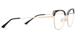 Beau Cat eye Black Gold Glasses4