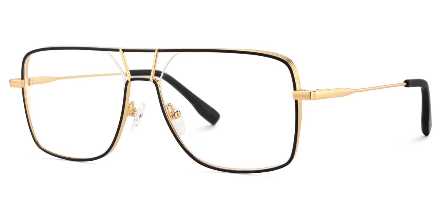 Bowdry Aviator Black Glasses3