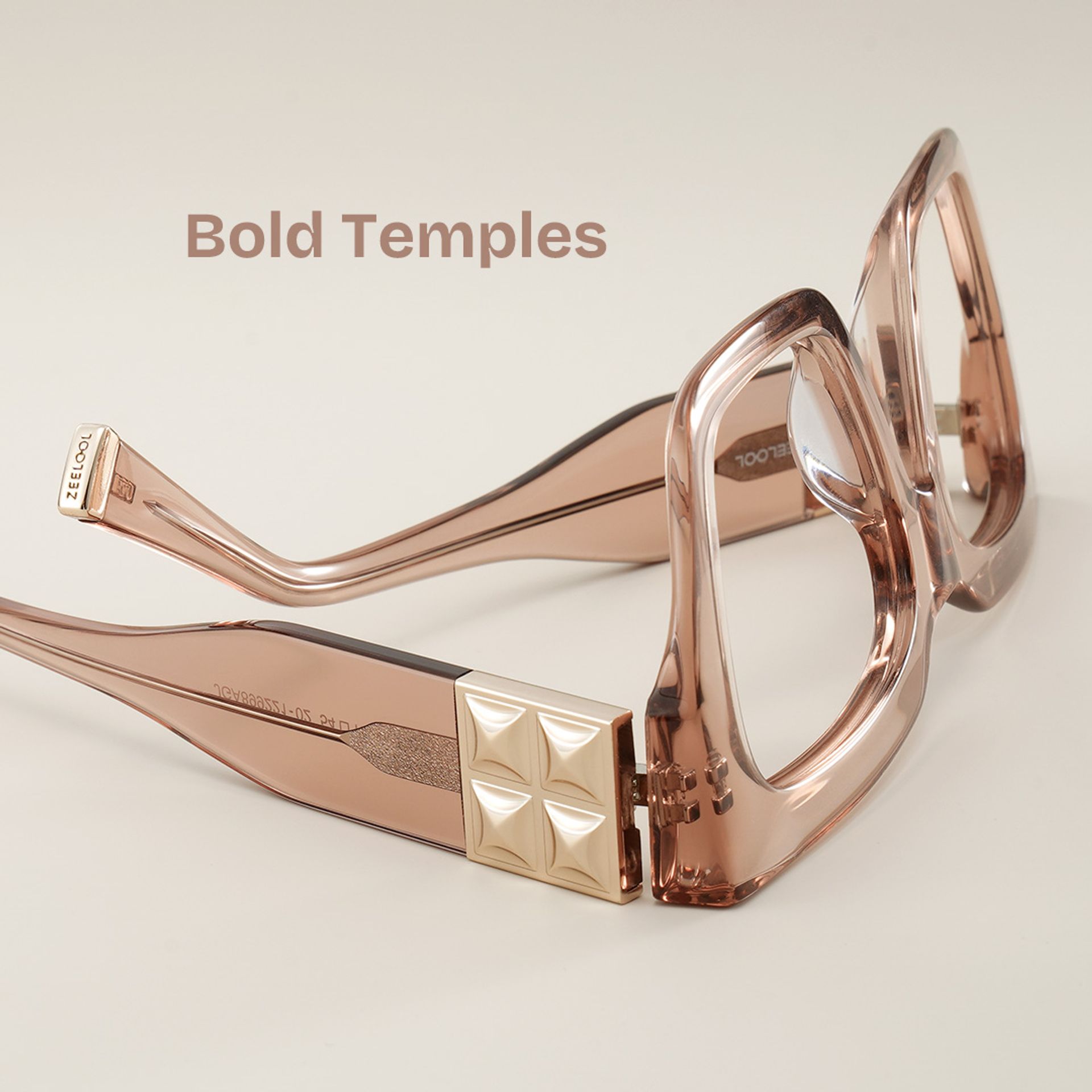 Maddox Beige Frame Glasses with Square Frame Online | ZEELOOL4