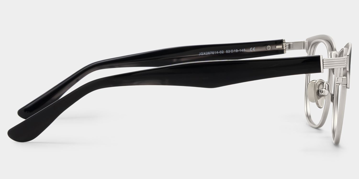 Penelope Silver Browline Glasses for Men | ZEELOOL