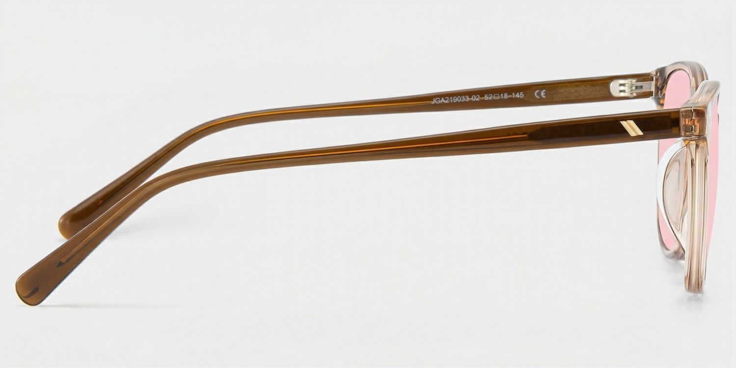Allison Round Style Clear Brown Frame Sunglasses | ZEELOOL3