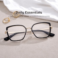 Max Square Black Glasses0