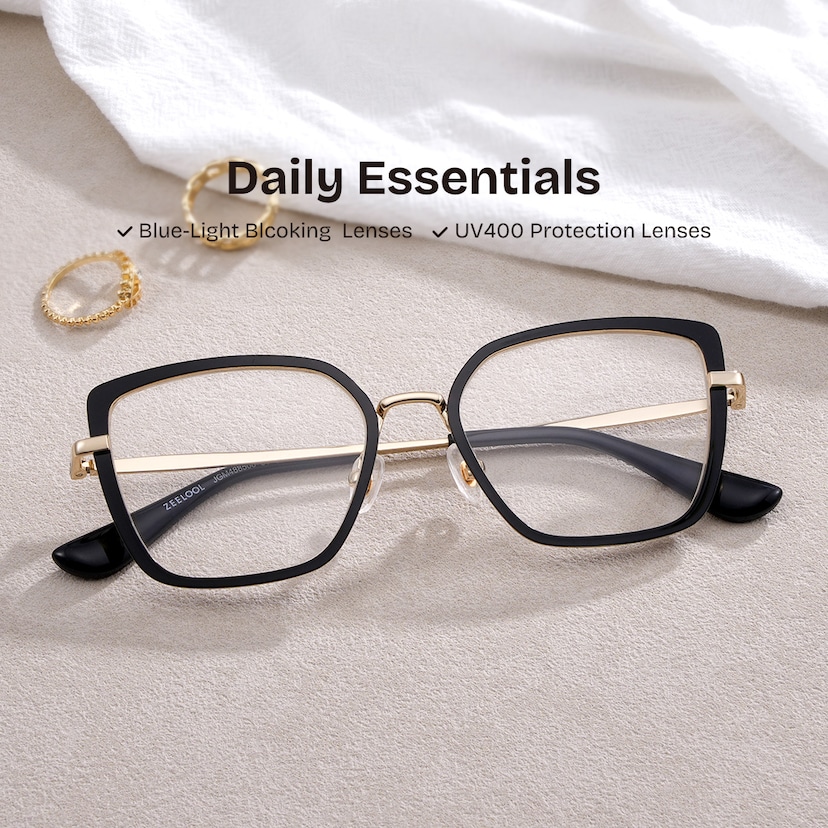 Max Square Black Glasses