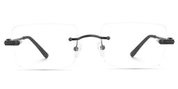 Peavy Gray Rectangle Glasses1
