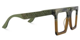 Pierre Square Green Brown Glasses4
