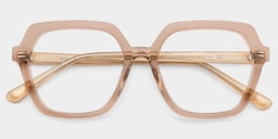 Devon Geometric Beige Glasses2