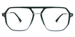 Lizbeth Aviator Green Glasses0