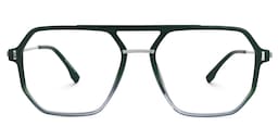 Lizbeth Aviator Green Glasses0