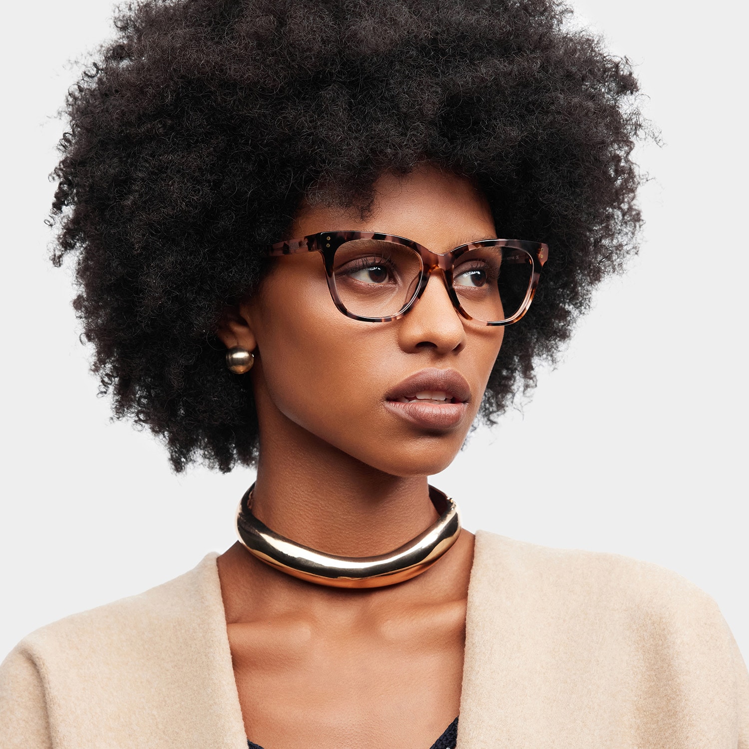 ステンドグラス pink fox Vivienne Pink Frame Glasses with Rectangle Frame Online
