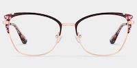 Mariana Rectangle Brown Glasses0