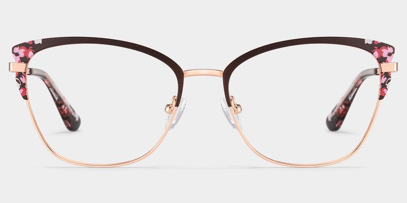 Mariana Rectangle Brown Glasses