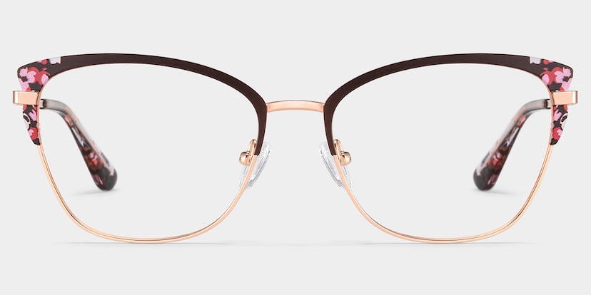 Mariana Rectangle Brown Glasses