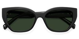 Zia Black Cat-Eye Sunglasses2