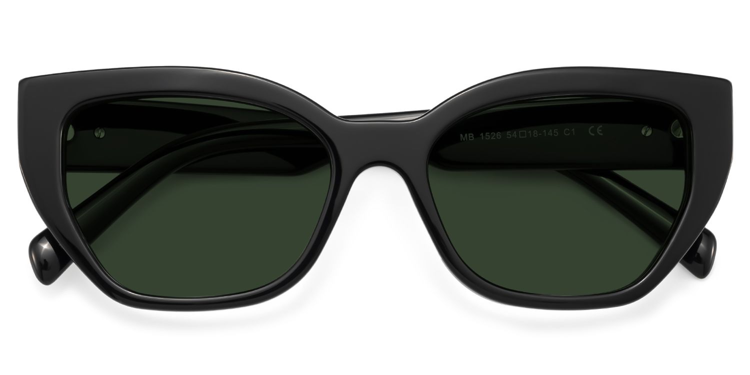Zia Black Cat Eye Polarized Sunglasses for Driving | ZEELOOL2
