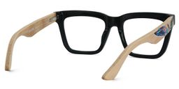 Nickacey Rectangle Black Glasses5