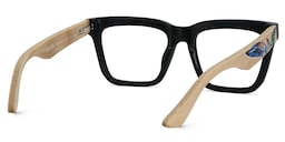 Nickacey Rectangle Black Glasses5