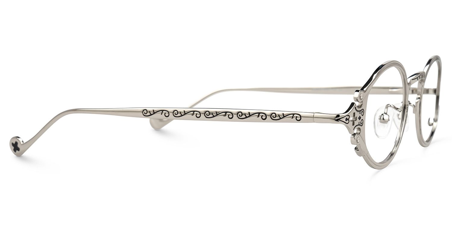 Oval Serena Silver Eyeglasses and Glasses Frames Deals2