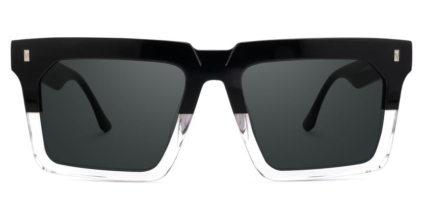 Moreland Two-Tone Rectangle Sunglasses