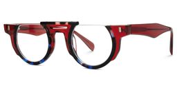 Mastin Round Red Glasses1
