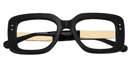 Yary Square Black Glasses2
