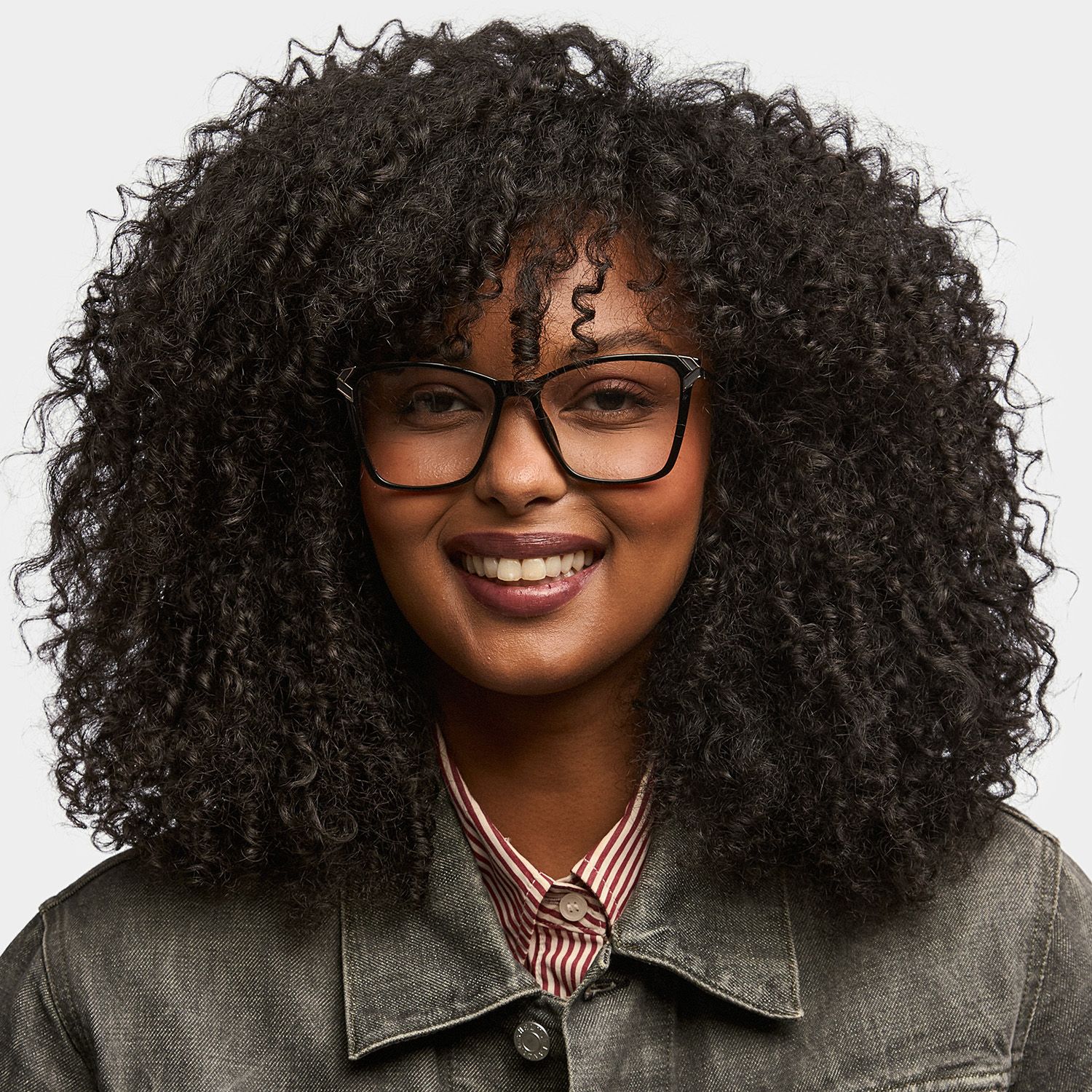 Tricee Square Black Glasses With Gold Arms For Females | Zeelool0