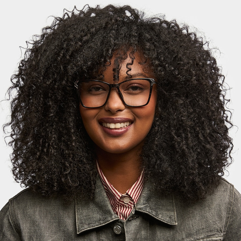 Tricee Square Black Glasses