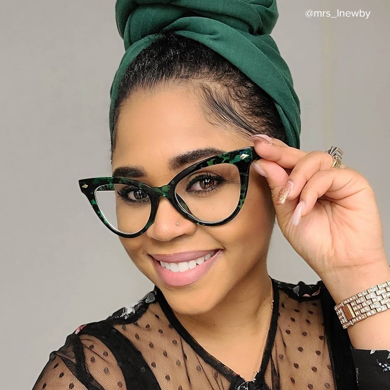 Colla Cateye Green-Floral Glasses11