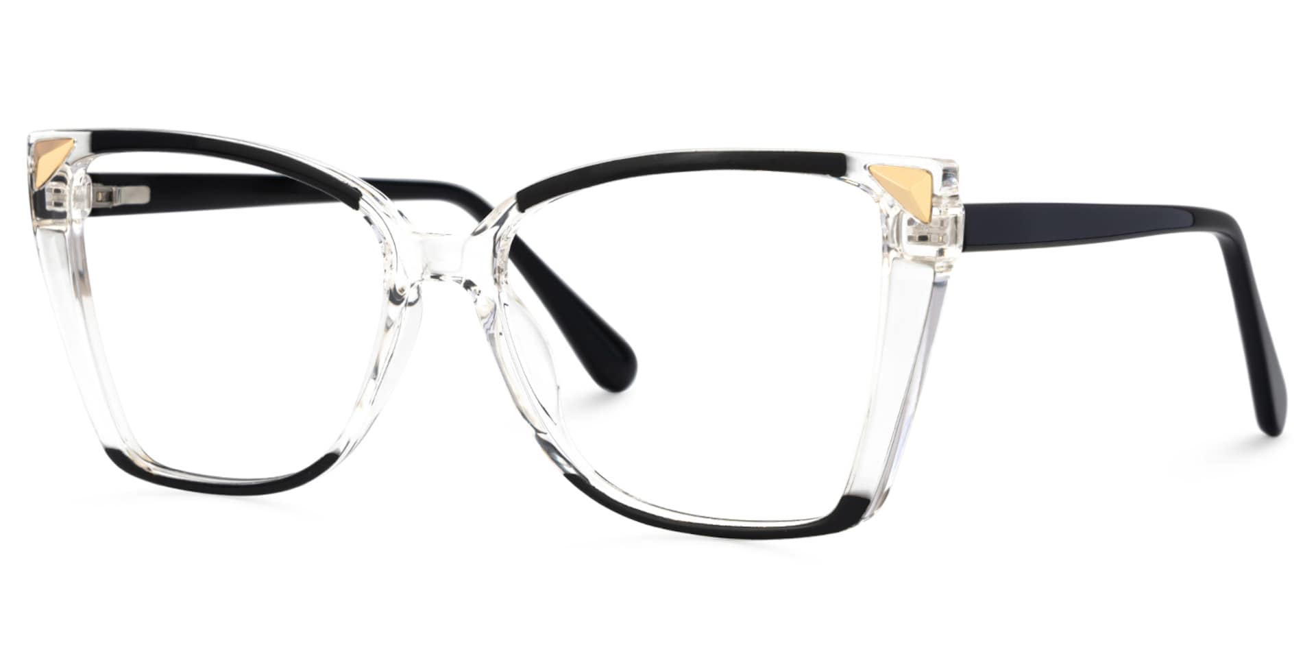 Clear Frame Glasses With Black Sides For Women2