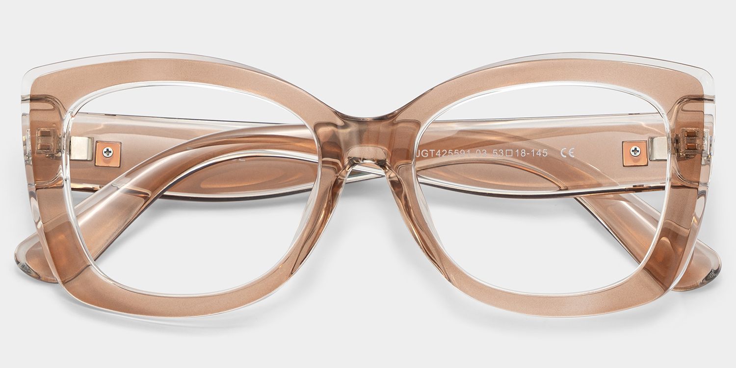 Rosie Thick Brown and Clear Butterfly Frames Glasses | ZEELOOL1