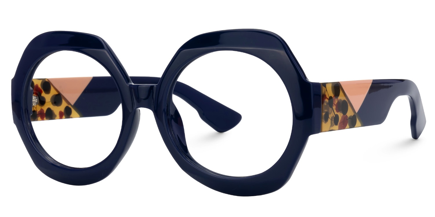 Geoffrey Geometric Dark-Blue Glasses1