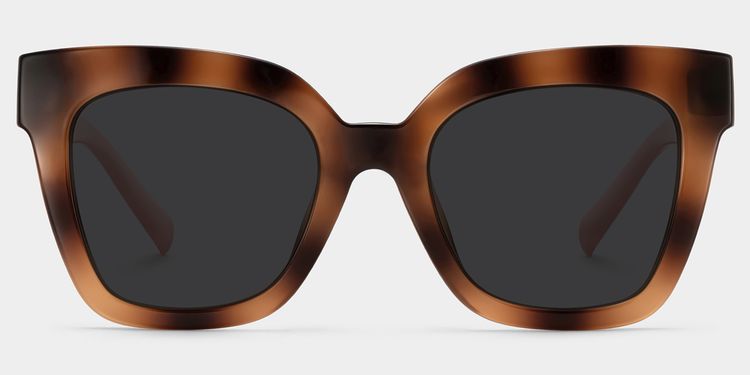 Malcolm Burnt-Umber Square Sunglasses