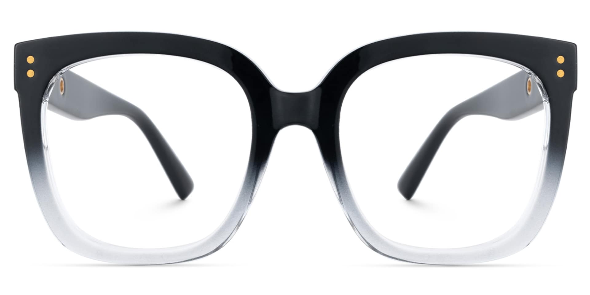 TR90 Ebony Eyeglasses, Ebony Square Glasses -Zeelool Glasses1