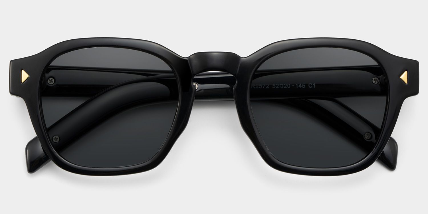 Leilani Black Frame Polarized Sunglasses with rectangle Style Online | ZEELOOL1