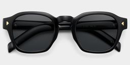 Leilani Rectangle Black Polarized Sunglasses1