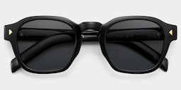 Leilani Rectangle Black Polarized Sunglasses1