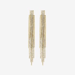 Stylish Tassel Gold Silver Needle Earrings1