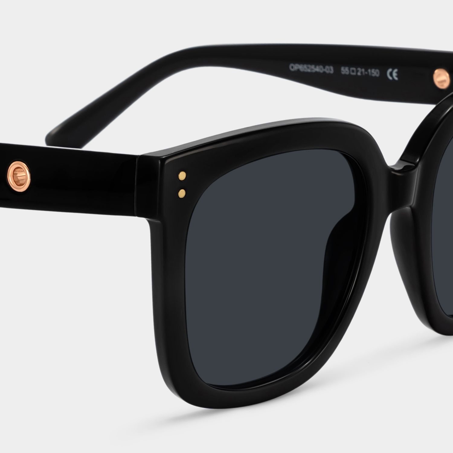 Ebony Square Black Glasses and Eyeglasses4