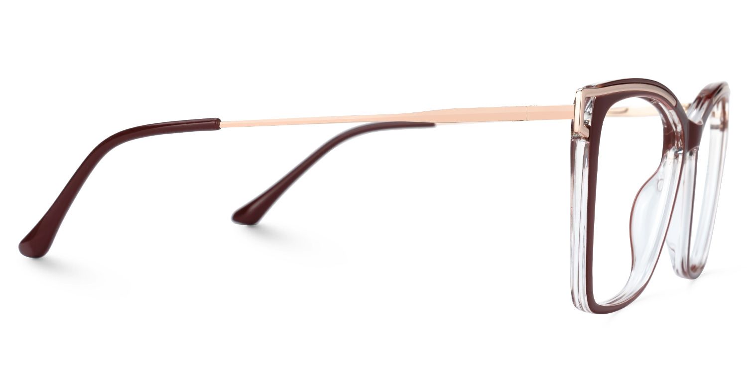 Krystle Square Red Eyeglasses and Clear Frames2