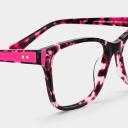 Eva Pink Tortoise Rectangle Glasses5