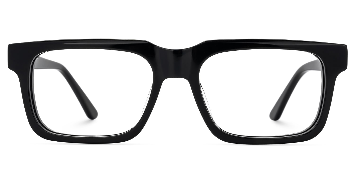 Larsen Rectangle Black Glasses