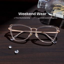 Sloane Cat-Eye Clear Glasses0