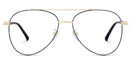Paige Aviator Blue-Gold Glasses2